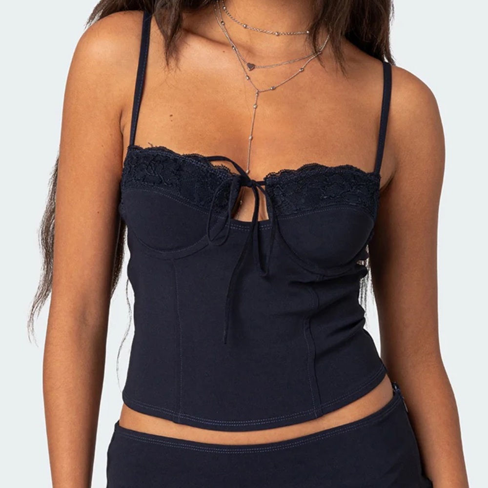 Navy Corset Edikted top